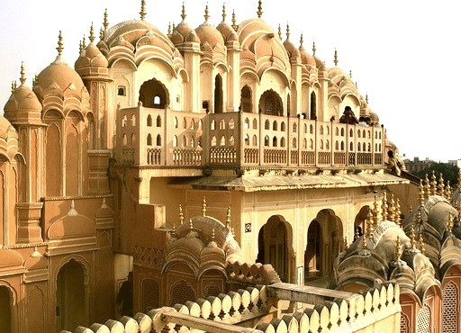 by hatschiputh on Flickr.Backside view of Palace of the Winds in Jaipur, India.