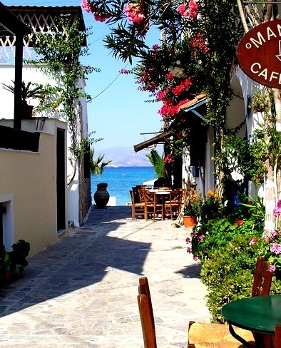 Street scene in Naxos, Cyclades, Greece