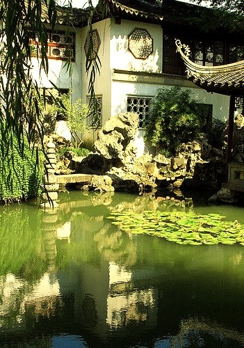 Lingering Garden reflections in Suzhou, China