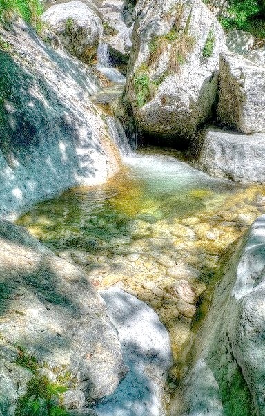 Orglice waterfalls on Bistrica river, Slovenia