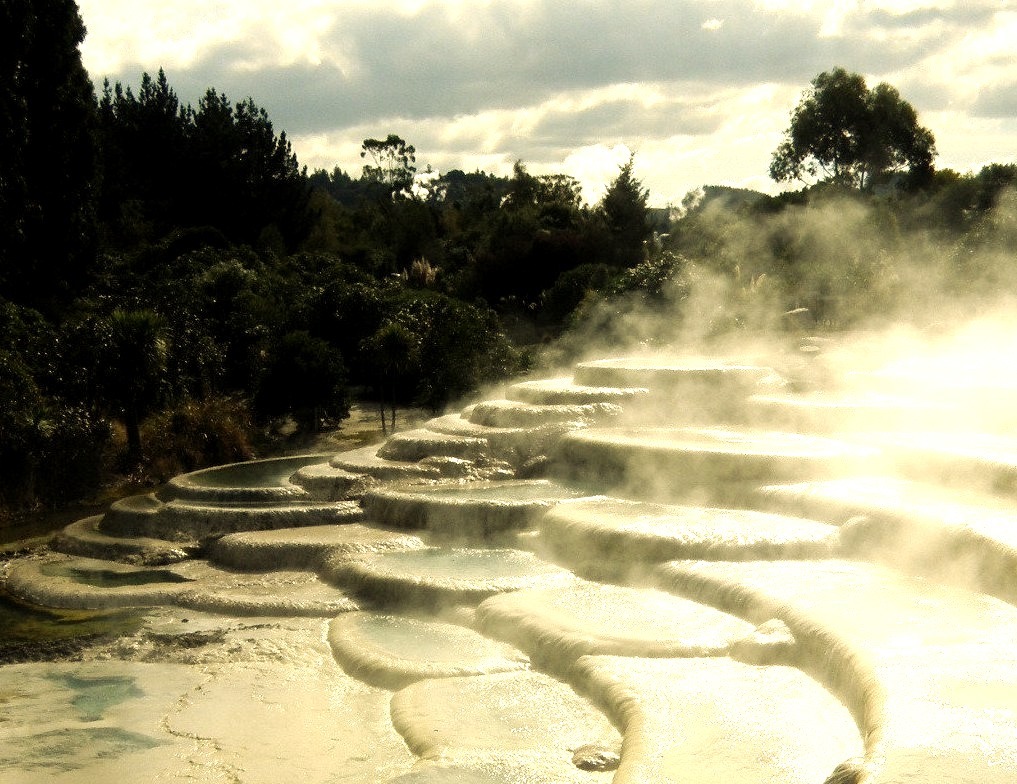 Wairakei thermal terraces in Rotorua, North Island, New Zealand